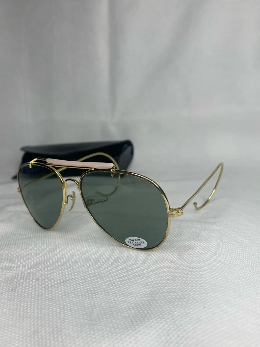 Vintage US Optics Aviator Pilot Sunglasses with Impact Resistant Lenses ~ Taiwan